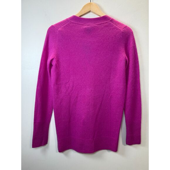 C by Bloomingdale's Cashmere Grandmother Sweater Women's Size XS Cherry Blossom - Picture 4 of 9